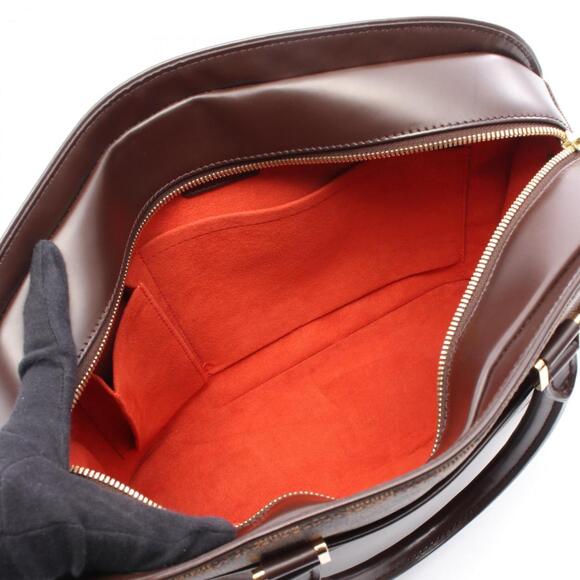 LOUIS VUITTON Authentic Brown Damier Leather Bag - Picture 3 of 8